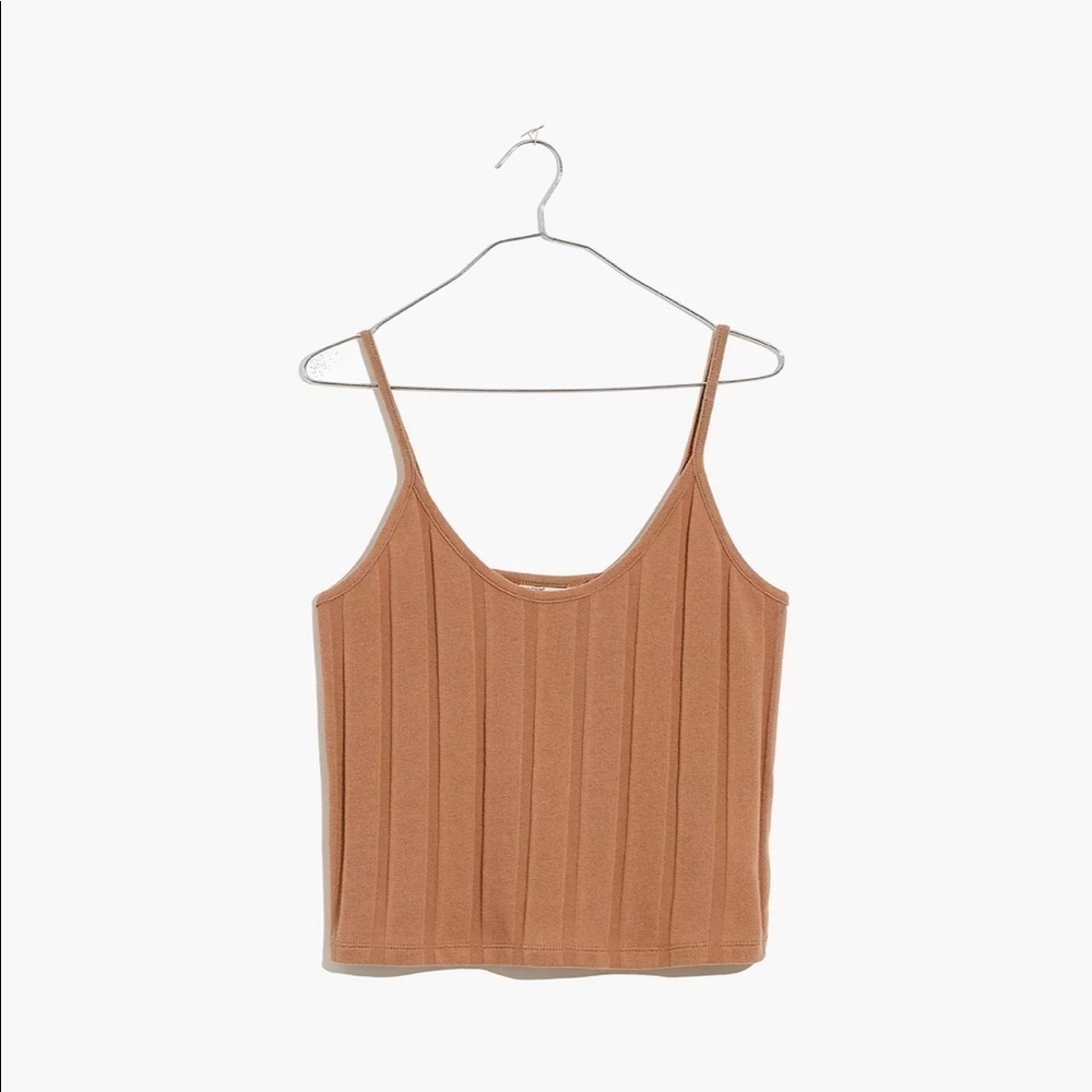 Madewell ribbed sweater knit anytime cami too faded earth brown - Picture 2 of 3